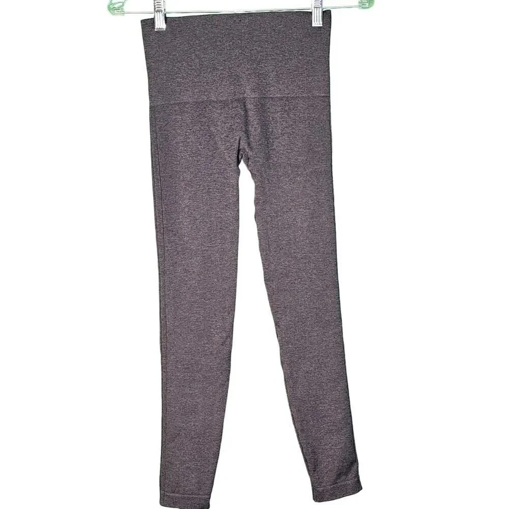 Spanx Womens Gray Seamless Leggings Medium